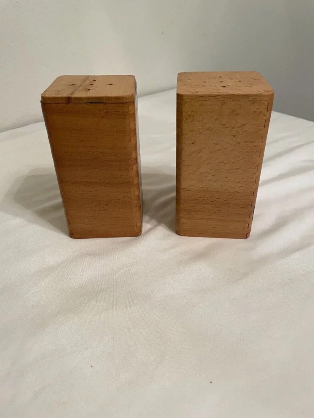 Vintage Wooden Salt and Pepper Shakers